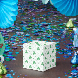 Caja Para Regalos Patrón de Trébol Elegante Clásico 2x2x2