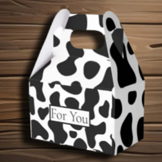 Caja Para Regalos Patrón de Vaca de Celebraciones