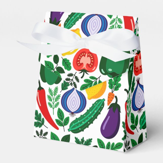 Caja Para Regalos Patrón de vegetales (Front Side)