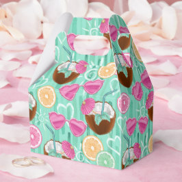 Caja Para Regalos Patrón de Verano de Playa