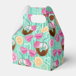 Caja Para Regalos Patrón de Verano de Playa