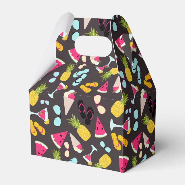 Caja Para Regalos Patrón de verano tropical (Front Side)