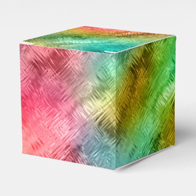 Caja Para Regalos Patrón de vidrio de cristal colorido (Costado Anverso)