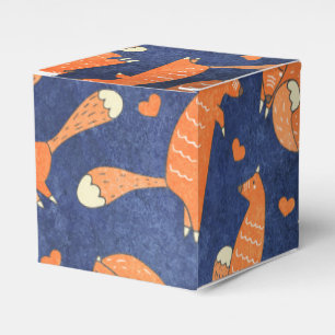 Caja Para Regalos Patrón de zorro animal feliz