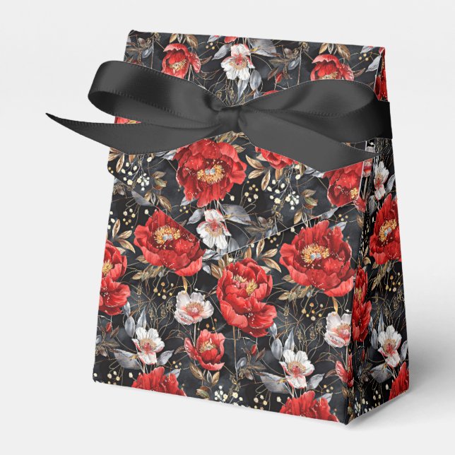 Caja Para Regalos Patrón detallado de acuarela (Front Side)