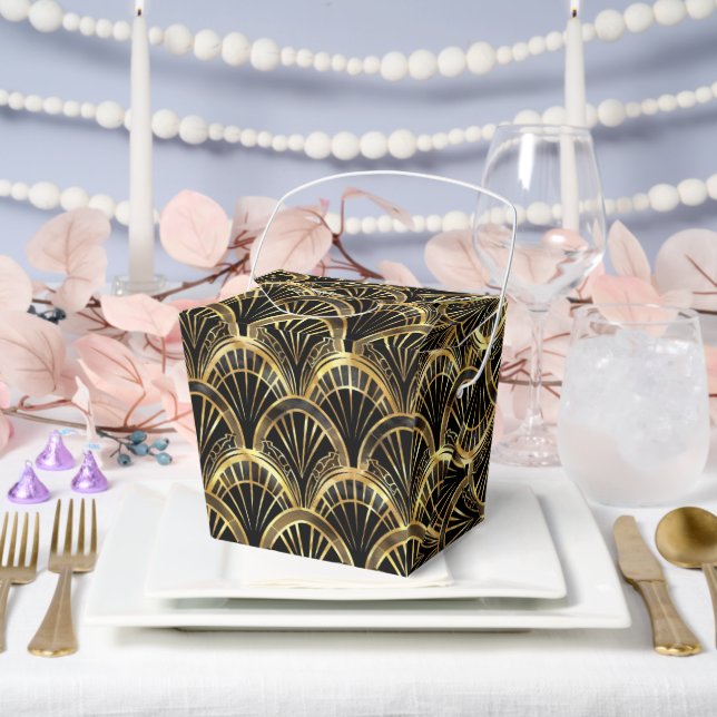 Caja Para Regalos Patrón elegante de Art Deco (Boda)