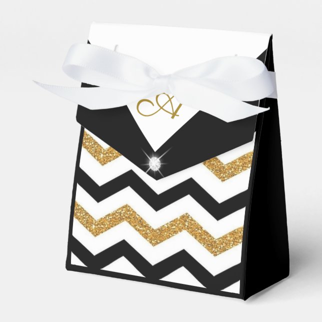 Caja Para Regalos Patrón elegante Zig Zag (Front Side)