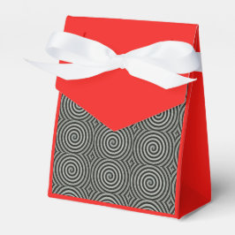 Caja Para Regalos Patrón espiral blanco y negro