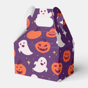 Caja Para Regalos Patrón fantasma de jack o linterna de Halloween
