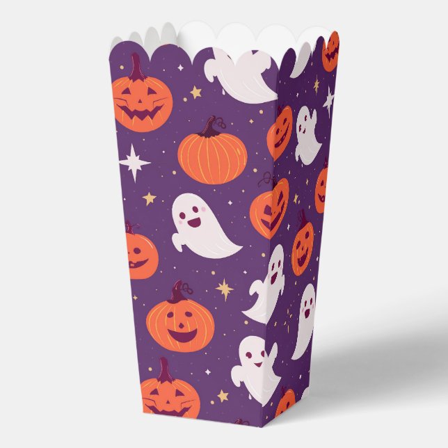 Caja Para Regalos Patrón fantasma de jack o linterna de Halloween (Anverso)
