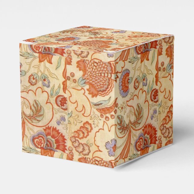Caja Para Regalos Patrón floral antiguo de Chintz Paisley (Costado Anverso)