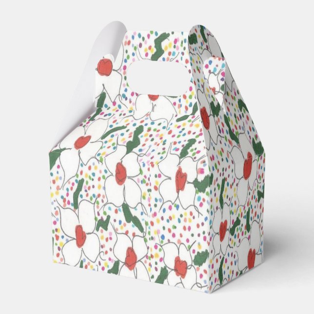Caja Para Regalos Patrón floral clásico (Reverso)