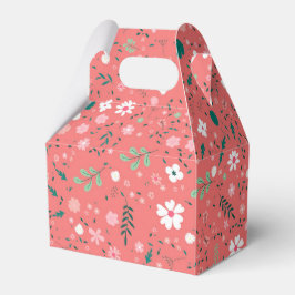 Caja Para Regalos Patrón floral de Ilustracion de flores de otoño