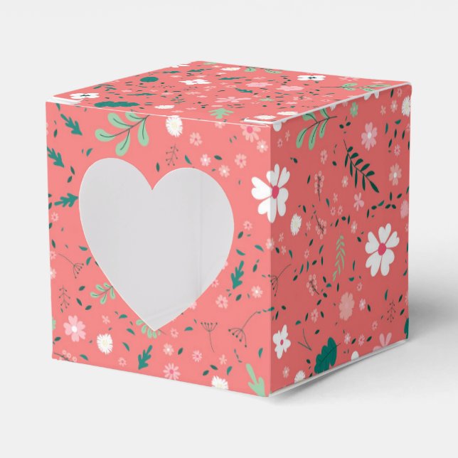 Caja Para Regalos Patrón floral de Ilustracion de flores de otoño (Anverso)