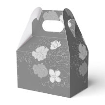 Patrón floral gris y blanco moderno