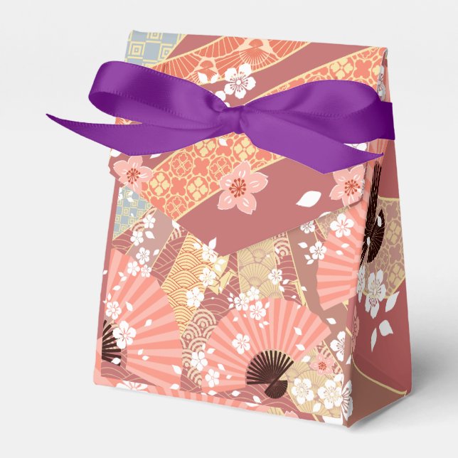 Caja Para Regalos Patrón floral kimono japonés (Front Side)