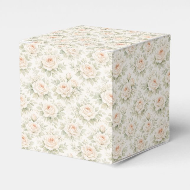 Caja Para Regalos Patrón floral nupcial (Costado Anverso)