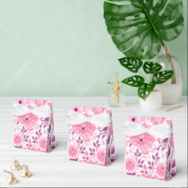 Caja Para Regalos Patrón floral rosa con flores elegantes