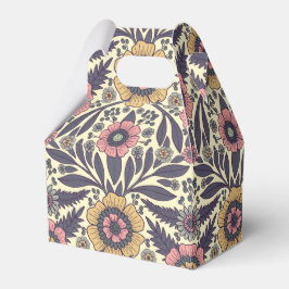 Caja Para Regalos Patrón floral rosa y azul sin problemas