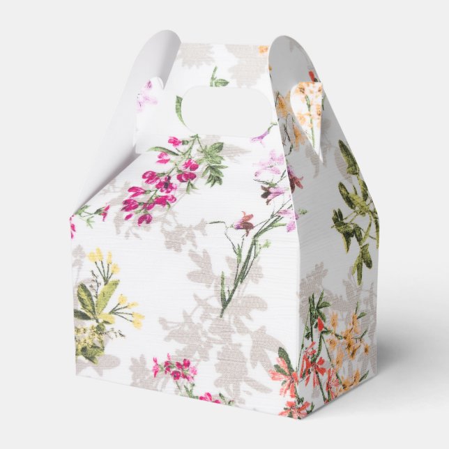Caja Para Regalos Patrón floral suave (Reverso)
