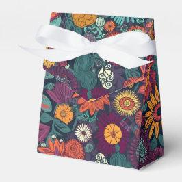 Caja Para Regalos Patrón floral, un ramo de flores coloridas