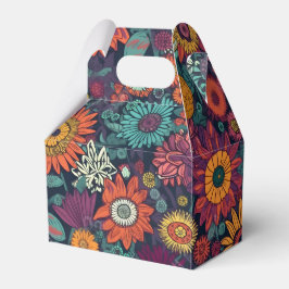 Caja Para Regalos Patrón floral, un ramo de flores coloridas