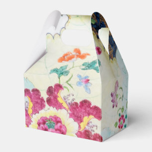 Caja Para Regalos patrón floral vintage de hoja de tabaco