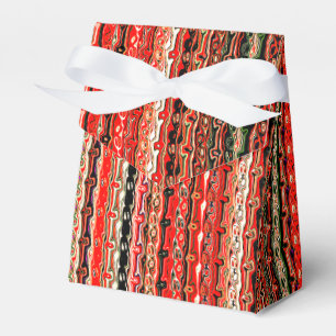 Caja Para Regalos Patrón genial funky rojo y negro