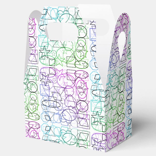 Caja Para Regalos Patrón geométrico abstracto | Baldosa y filtrada | (Abierto)