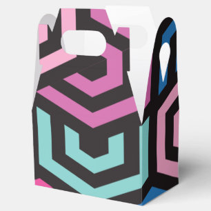 Caja Para Regalos Patrón Geométrico de Hexágono
