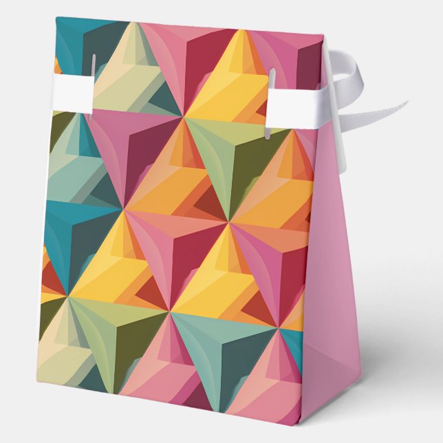 Caja Para Regalos Patrón geométrico de triángulo audaz (Reverso )