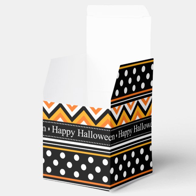 Caja Para Regalos Patrón Halloween Feliz Moderno (Abierto)