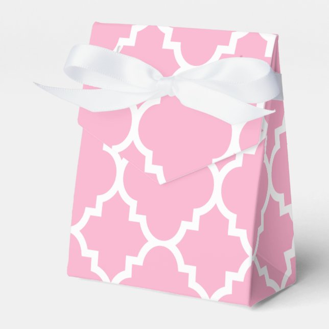 Caja Para Regalos Patrón marroquí de Cuatrefol Blanco Rosa (Front Side)