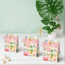 Caja Para Regalos Patrón Mediterráneo de Verano de la Costa de Amalf