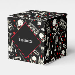 Caja Para Regalos Patrón Metalizado retro intensivo personalizado