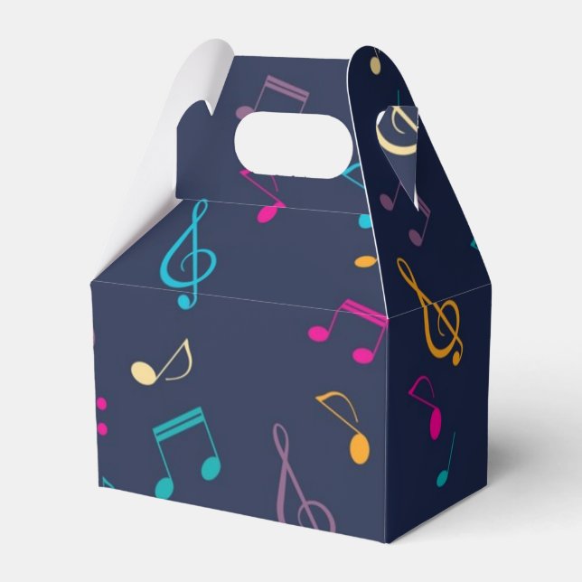 Caja Para Regalos Patrón musical (Front Side)
