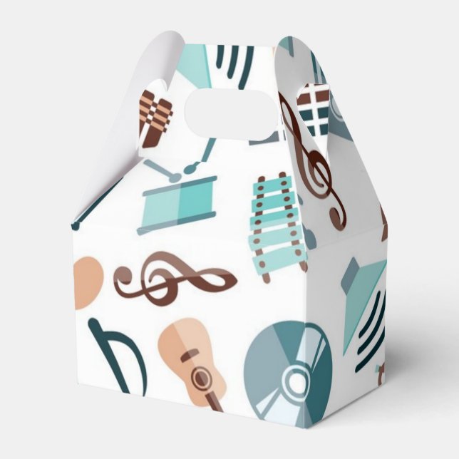Caja Para Regalos Patrón musical (Front Side)