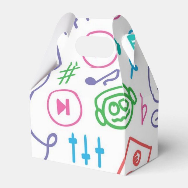 Caja Para Regalos Patrón musical (Front Side)