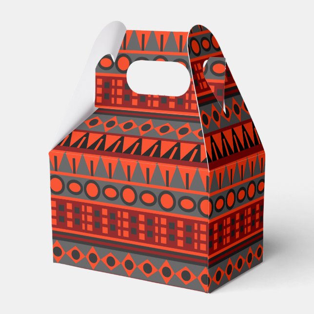Caja Para Regalos Patrón nativo azteca (Reverso)