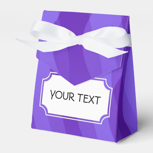 Caja Para Regalos Patrón - ondas violetas + tu texto (Front Side)