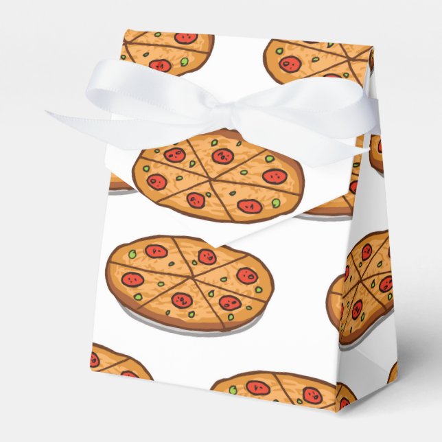 Caja Para Regalos Patrón Pepperoni Pizza; comida italiana (Front Side)