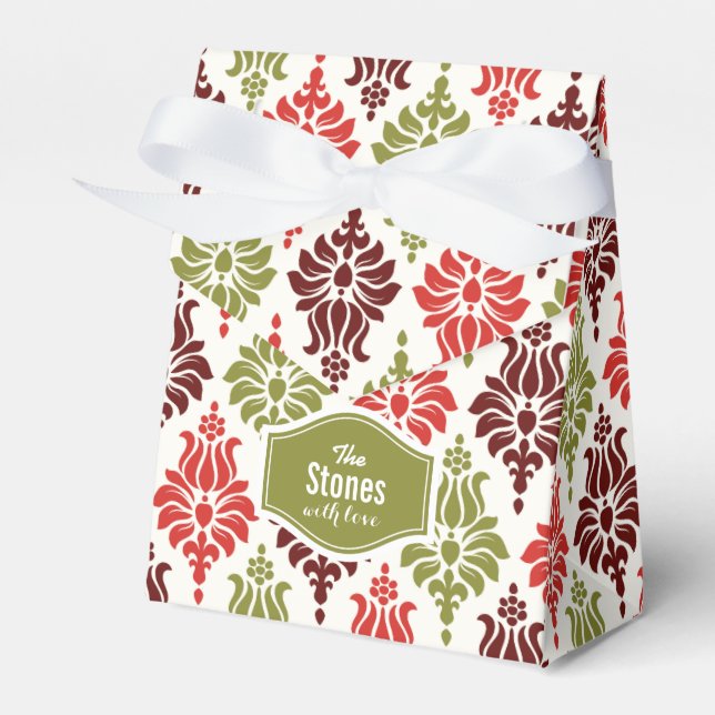 Caja Para Regalos Patrón personalizado de copos de nieve de Navidad  (Front Side)