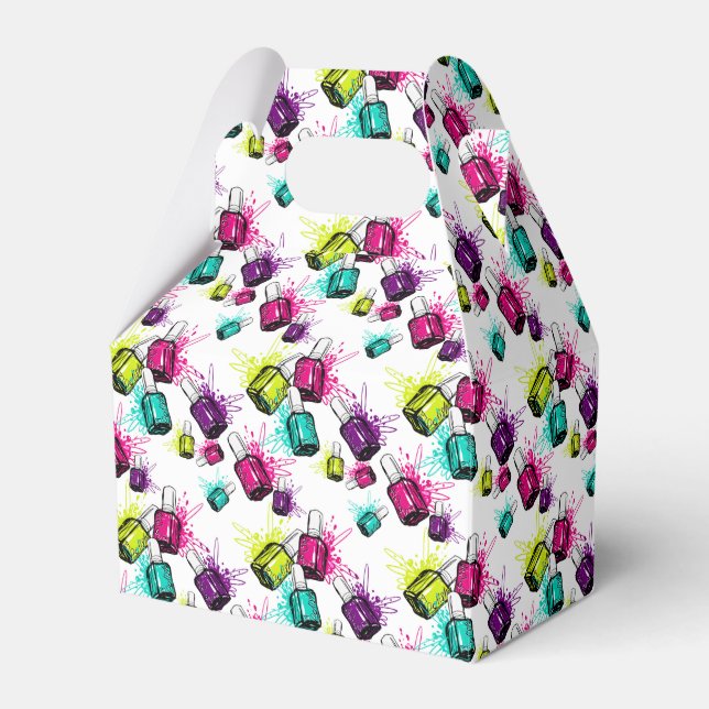 Caja Para Regalos Patrón polaco Neon Nail (Front Side)