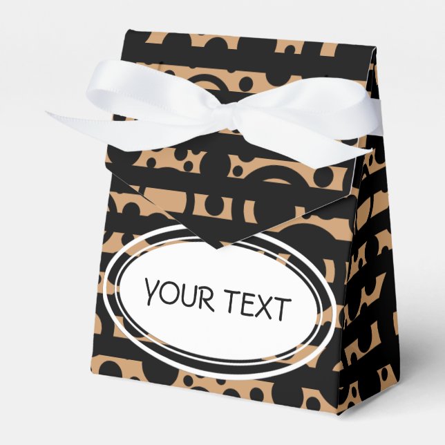 Caja Para Regalos Patrón - rayas - negro + tu texto y fondo. (Front Side)