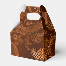 Caja Para Regalos Patrón real de damasco floral de Halloween