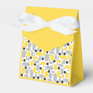 Caja Para Regalos patrón retro de frijol gris amarillo para decoraci