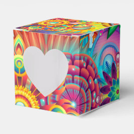 Caja Para Regalos Patrón retro falso Resumen Boho