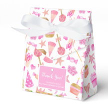 Patrón rosa de cumpleaños de color de agua gracias