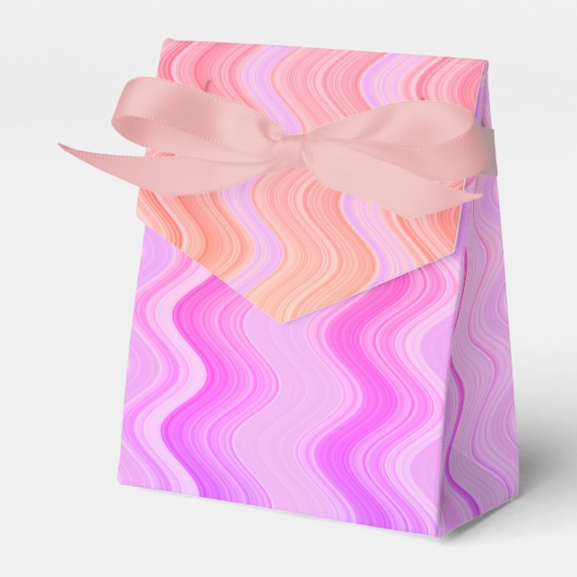 Caja Para Regalos Patrón rosa en zigzag  (Front Side)