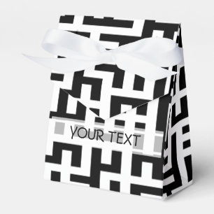 Caja Para Regalos Patrón - tiras de labios - negro + tu texto